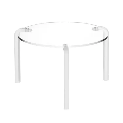 Zdjęcie Minimalistyczny okrągły stolik kawowy z pleksi