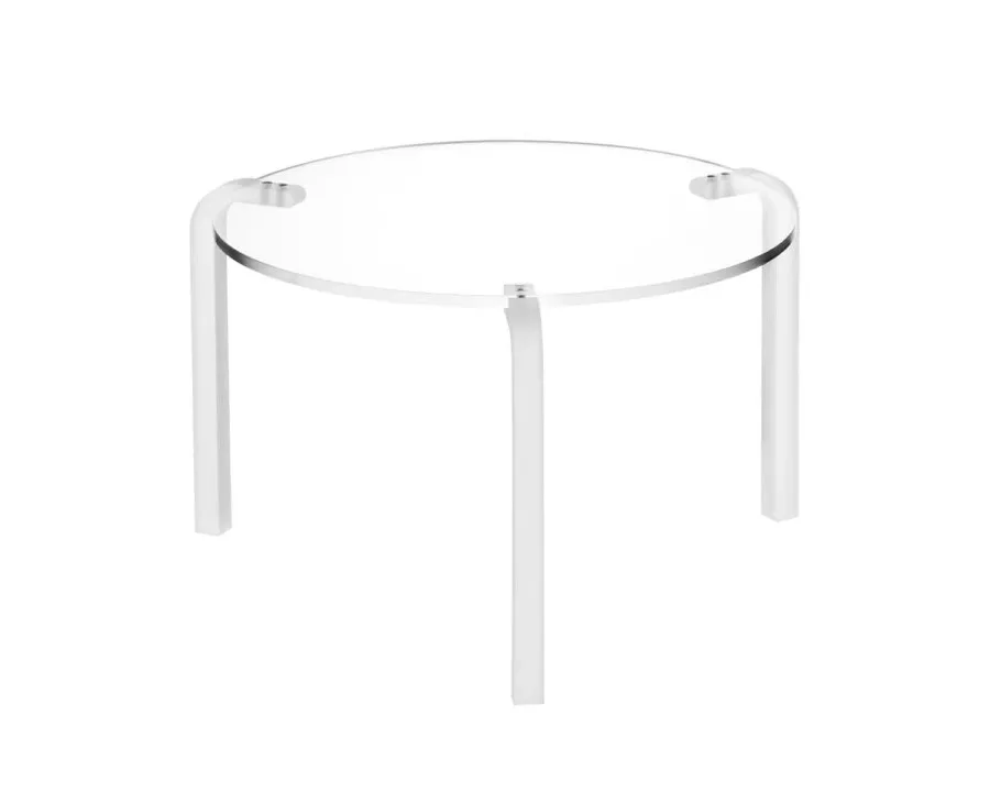 obrazek 1 Minimalistyczny okrągły stolik kawowy z pleksi