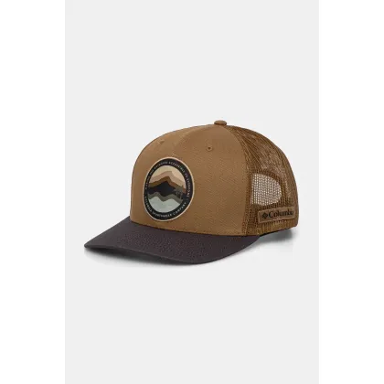 Zdjęcie Columbia czapka z daszkiem Mesh Snap Back kolor brązowy z aplikacją 1652541