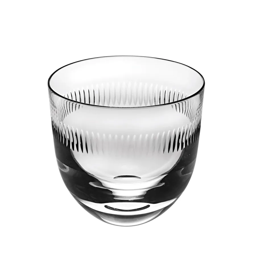 obrazek 1 Wyjątkowa kryształowa szklanka do whisky old fashion z reliefowym zdobieniem w pionowe linie - Vista Alegre