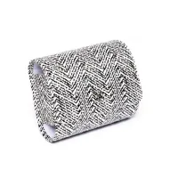 Picture Stylish watch case - removable cushion, textured leather, clip closure
