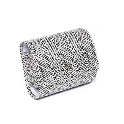 Picture Stylish watch case - removable cushion, textured leather, clip closure