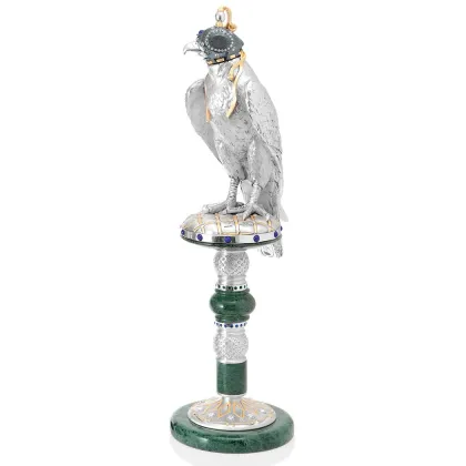 Zdjęcie Oryginalny posrebrzany jastrząb na prezent