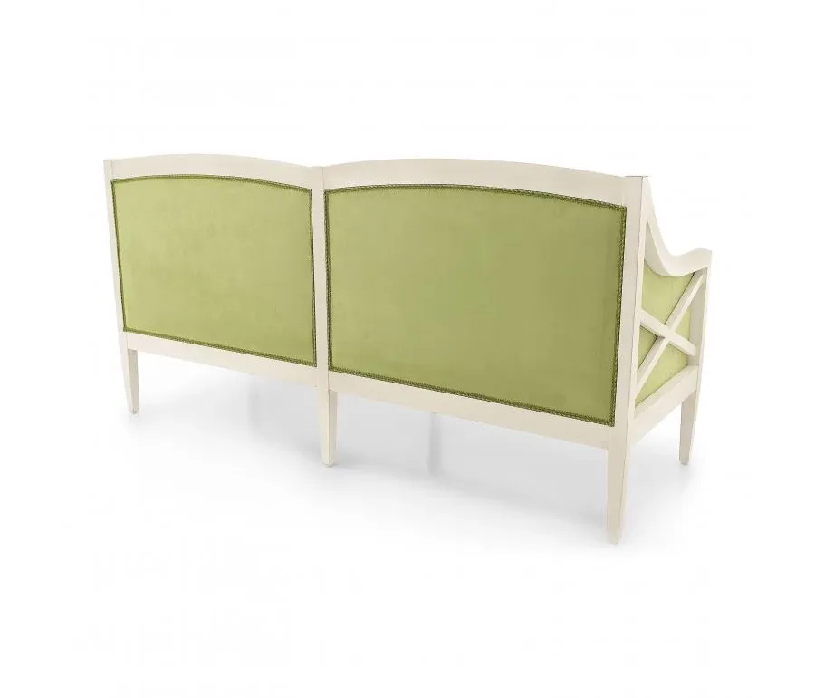obrazek 2 Zielona elegancka sofa 3-osobowa w stylu art-deco - Sevensedie