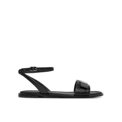 Zdjęcie Calvin Klein Sandały Flat Sandal W/Ck Hw - Lth HW0HW02367 Czarny
