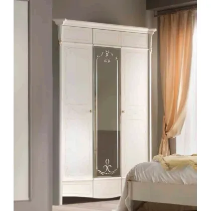 Zdjęcie Szafa 3-drzwiowa z lustrem - klasyczny, biały mebel z Włoch - Casa + 39