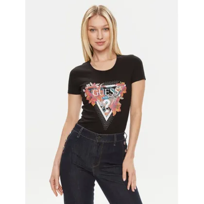 Zdjęcie Guess T-Shirt Ss Cn Tropical Train W4GI62 J1314 Czarny Slim Fit