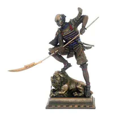 Zdjęcie Statuetka samuraja z lwem