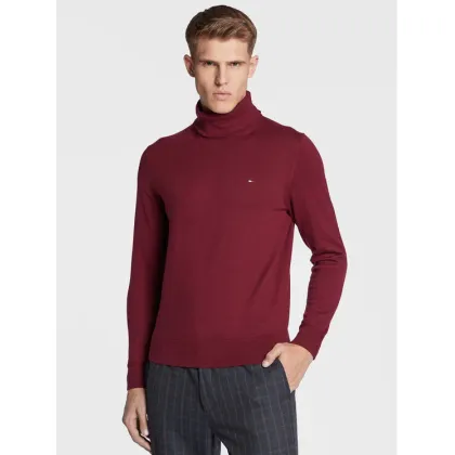 Zdjęcie Tommy Hilfiger Golf Pima MW0MW28048 Bordowy Regular Fit