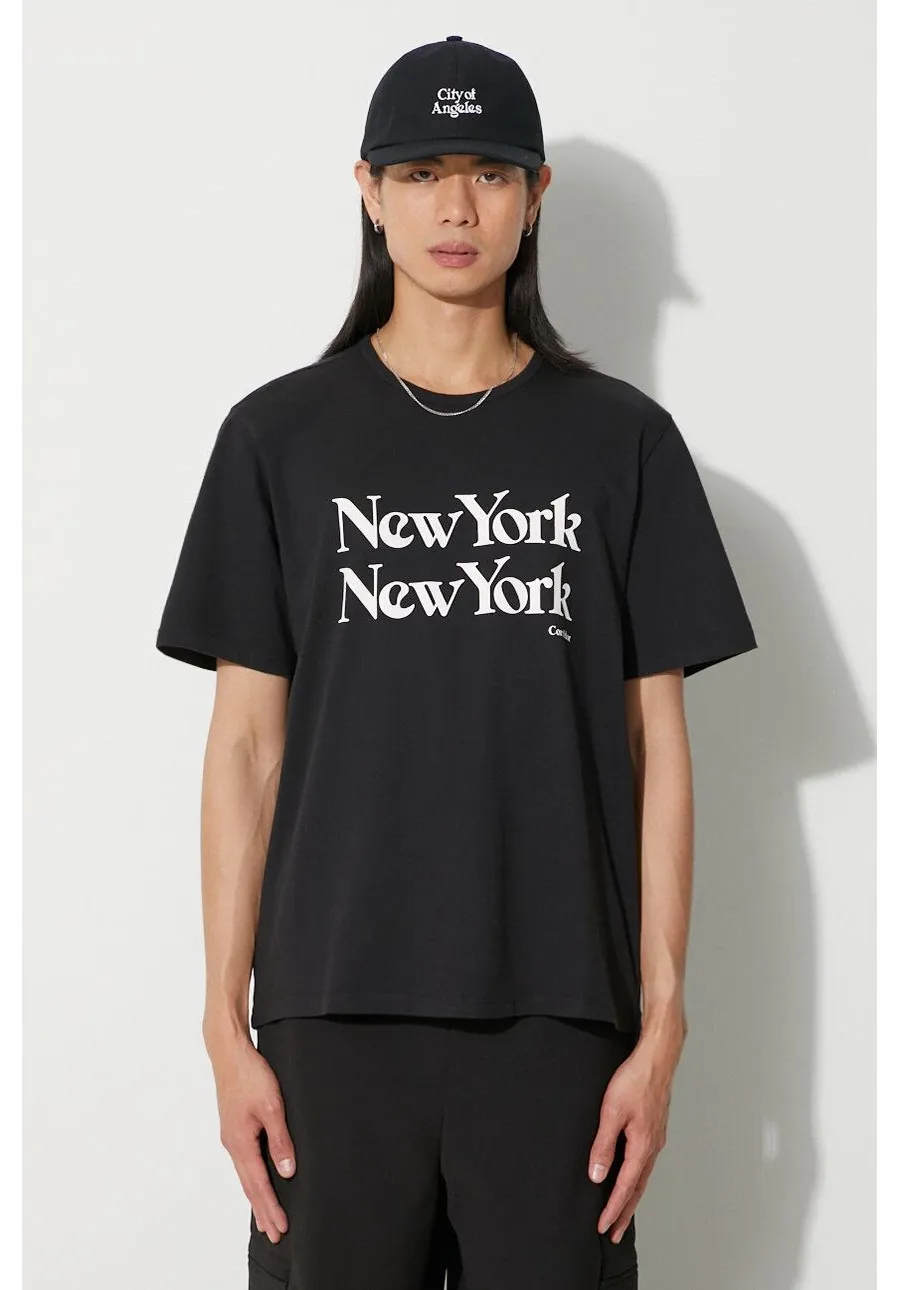 obrazek 1 Corridor t-shirt bawełniany New York New York męski kolor czarny z nadrukiem TS0008-BLK