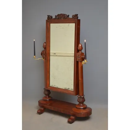 Zdjęcie Mahoniowe lusterko William IV z drobnym rzeźbieniem z 1830roku