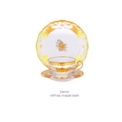 Zdjęcie Zestaw 18 filiżanek z talerzykami z porcelany