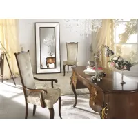 Zdjęcie Prestiżowe krzesło do biura z podłokietnikami z kwadratową poduszką na siedzisko