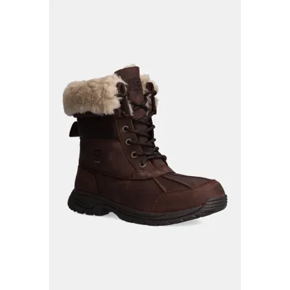 Zdjęcie UGG trapery skórzane Butte Distressed męskie kolor brązowy 1159510-BCDR