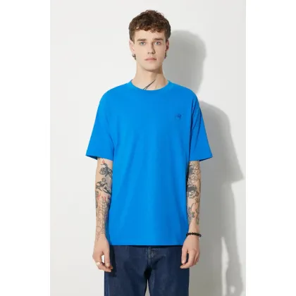 Zdjęcie New Balance t-shirt bawełniany MT41533BUL męski kolor niebieski gładki