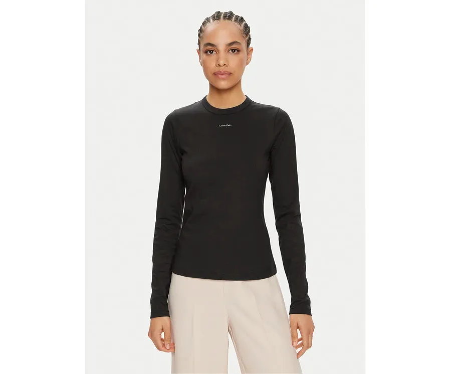 obrazek 1 Calvin Klein Bluzka Nano Logo K20K207572 Czarny Regular Fit