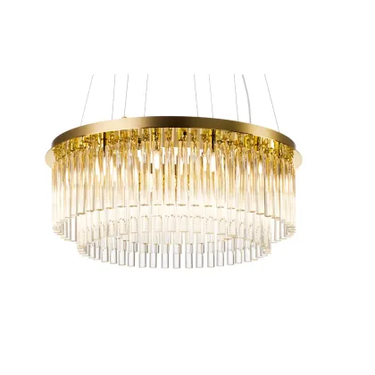 Zdjęcie Piękny żyrandol z przezroczystym okrągłym szkłem – Il Paralume Marina