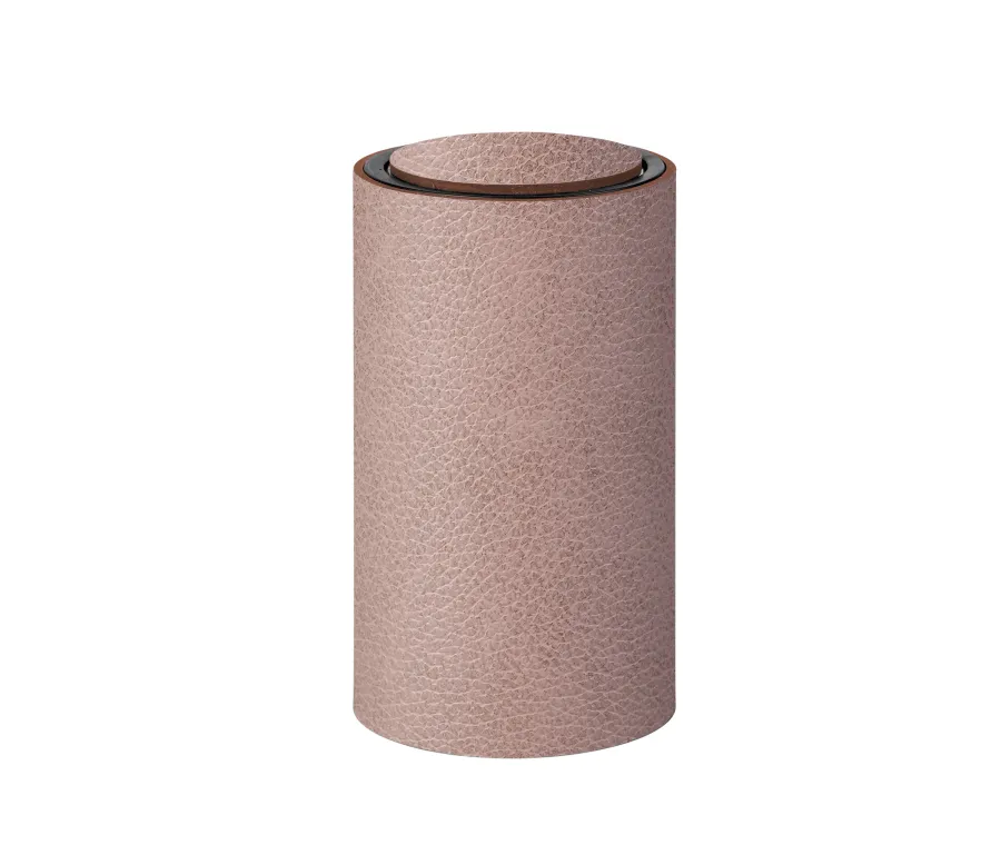 obrazek 2 Stylowy pojemnik na wykałaczki ze skóry w kolorze pudrowego różu