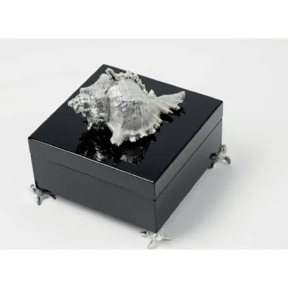 Picture Luxurious box with silver-plated real shell