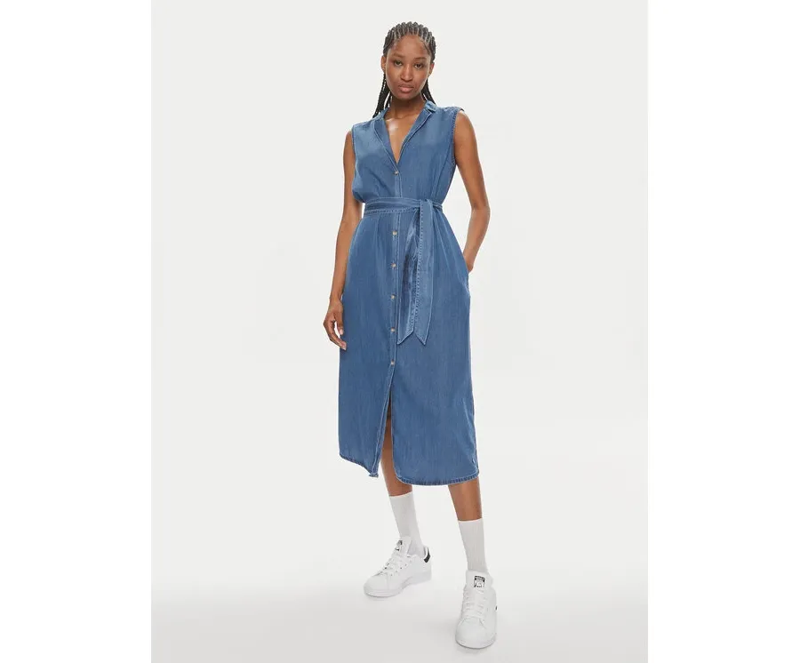 obrazek 1 Pepe Jeans Sukienka koszulowa Maggie PL953512 Niebieski Regular Fit