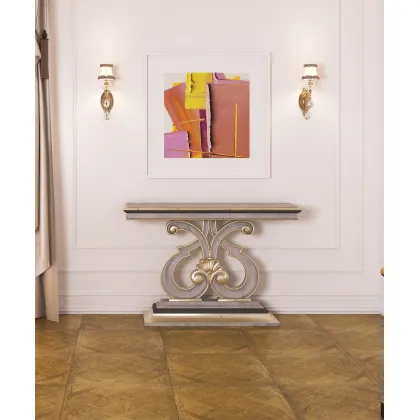 Zdjęcie Wyjątkowa włoska konsola z rzeźbioną nogą w stylu Art. Nouveau