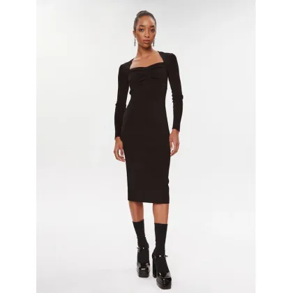 Zdjęcie KARL LAGERFELD Sukienka dzianinowa 235W1312 Czarny Slim Fit