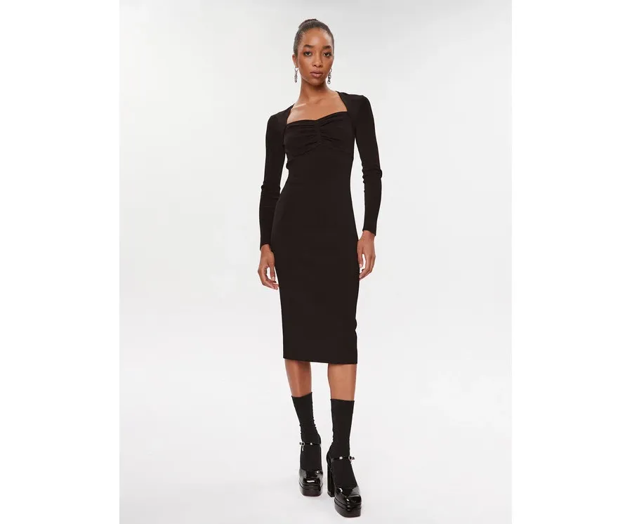 obrazek 1 KARL LAGERFELD Sukienka dzianinowa 235W1312 Czarny Slim Fit