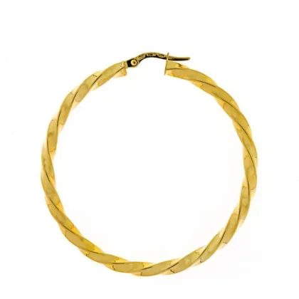 Zdjęcie Luksusowe kobiece złote kolczyki 40 mm