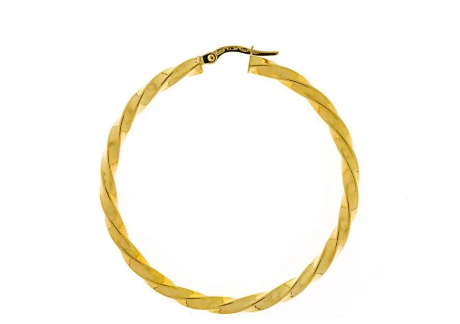 obrazek 1 Luksusowe kobiece złote kolczyki 40 mm