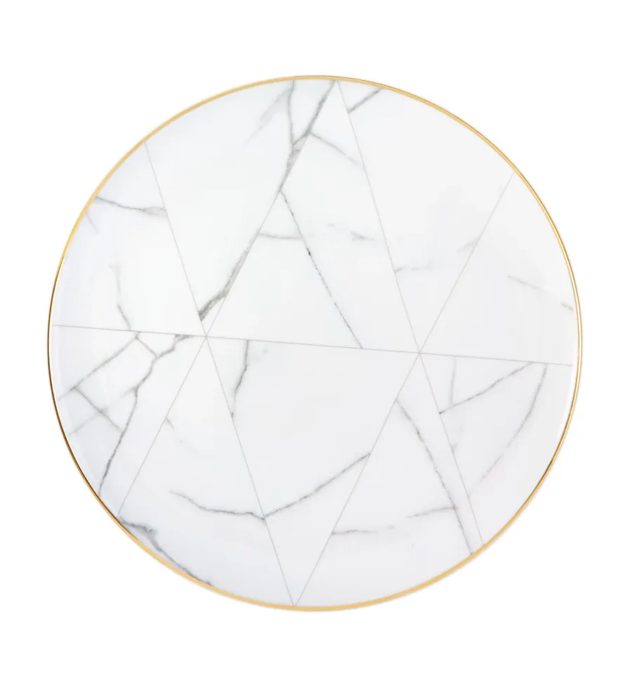 obrazek 2 Duży porcelanowy zestaw obiadowy z kolekcji Carrara inspirowany marmurem z Carrary - Vista Alegre