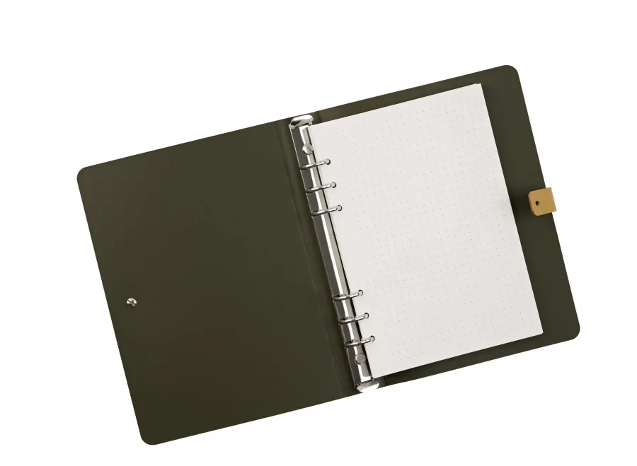 obrazek 2 Segregator A5 16,5х25 cm wykonany ze skóry w kolorze musztardowym