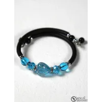Picture Elegant blue Murano glass bracelet