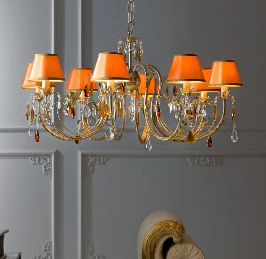 obrazek 1 Szykowny pomarańczowy żyrandol - Euro Lamp Art