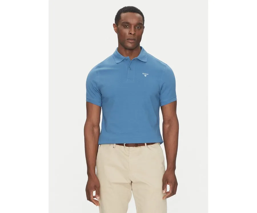 obrazek 1 Barbour Polo Original Sports MML0358BU67 Niebieski Tailored Fit
