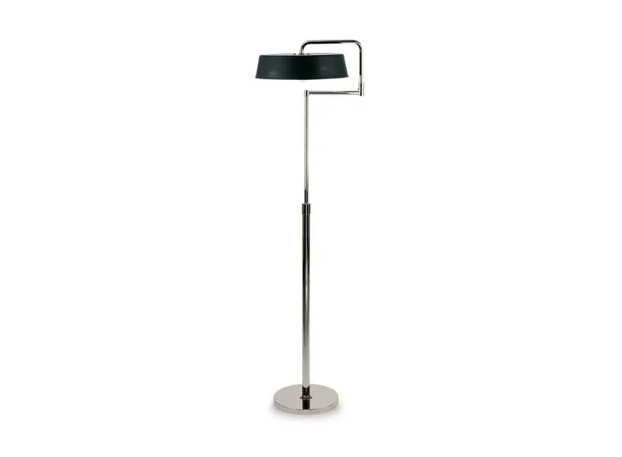 obrazek 1 Wspaniała, mosiężna lampa podłogowa z malowanym abażurem - Lumis 900