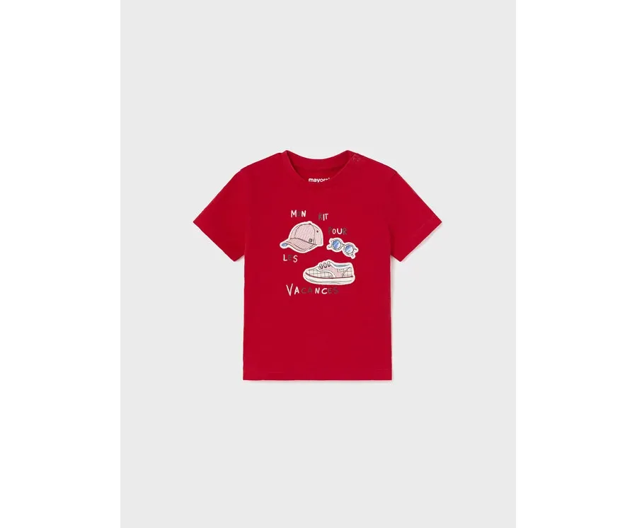 obrazek 1 Mayoral T-Shirt 1025 Czerwony Regular Fit