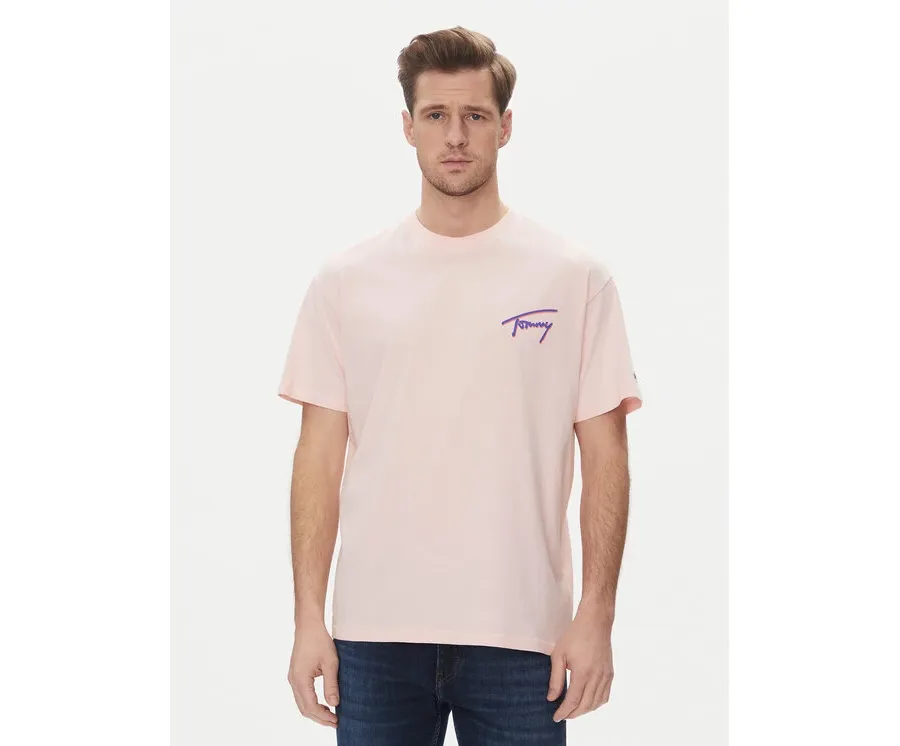 obrazek 1 Tommy Jeans T-Shirt Faded Graphic DM0DM20768 Różowy Relaxed Fit
