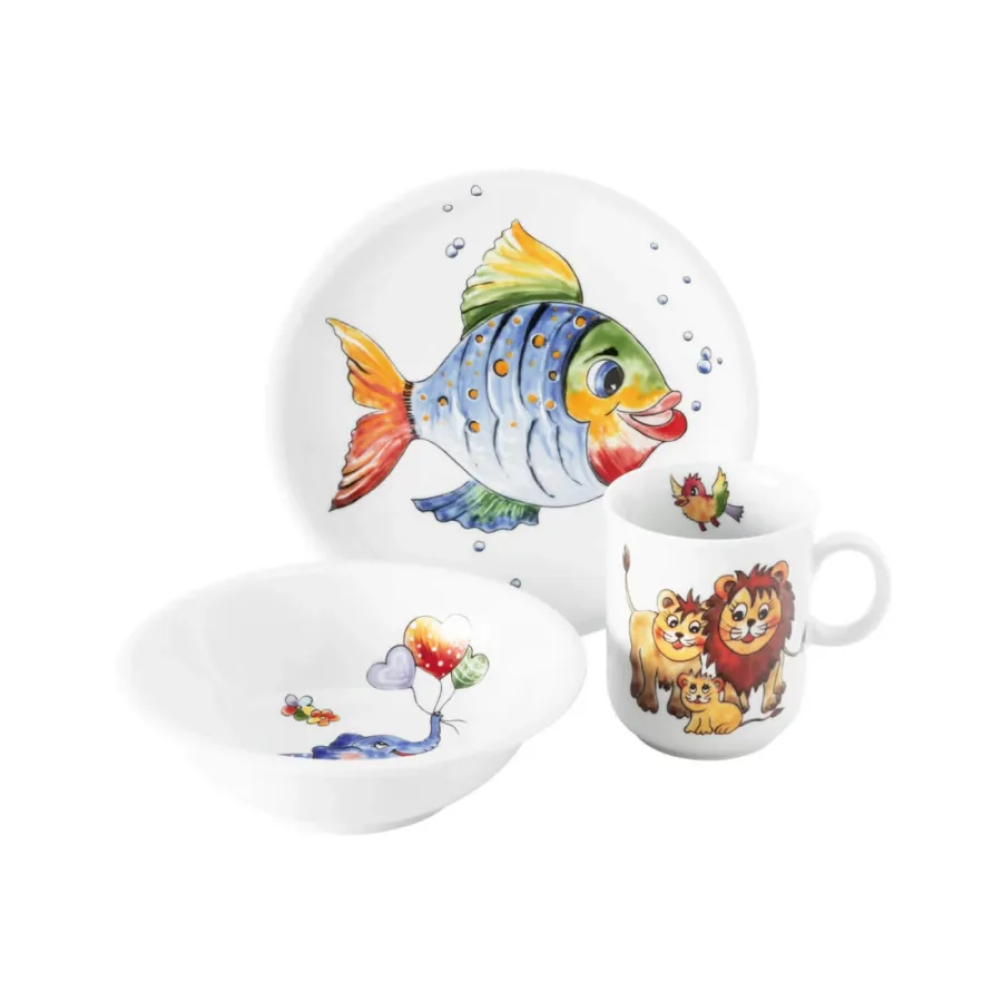 obrazek 1 Piękny dziecięcy 3-elementowy zestaw porcelanowy - Seltmann Weiden