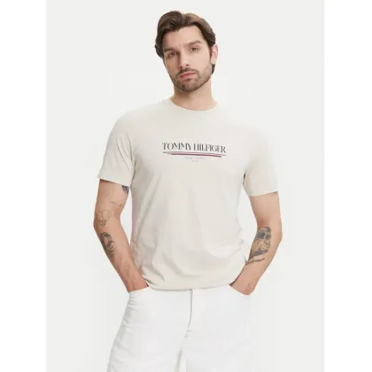 Zdjęcie Tommy Hilfiger T-Shirt Brand Love MW0MW40324 Beżowy Regular Fit