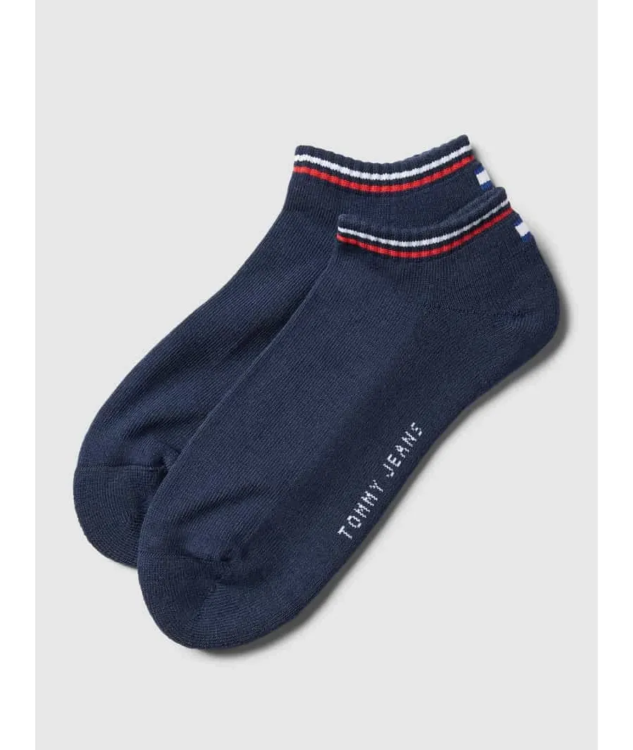 obrazek 1 Krótkie skarpety z paskami w kontrastowym kolorze w zestawie 2 szt.