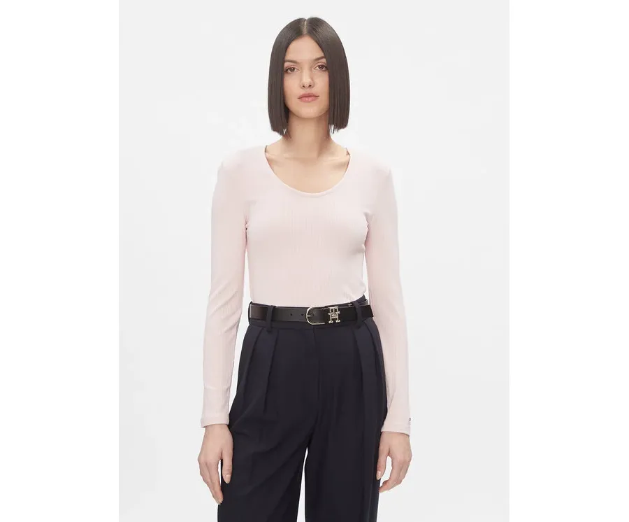 obrazek 1 Tommy Hilfiger Bluzka WW0WW41654 Różowy Slim Fit