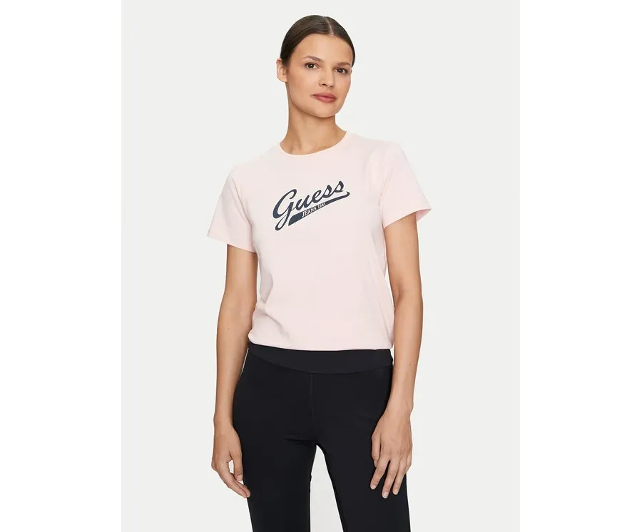 obrazek 1 Guess Jeans T-Shirt W4YI13 J1314 Różowy Regular Fit