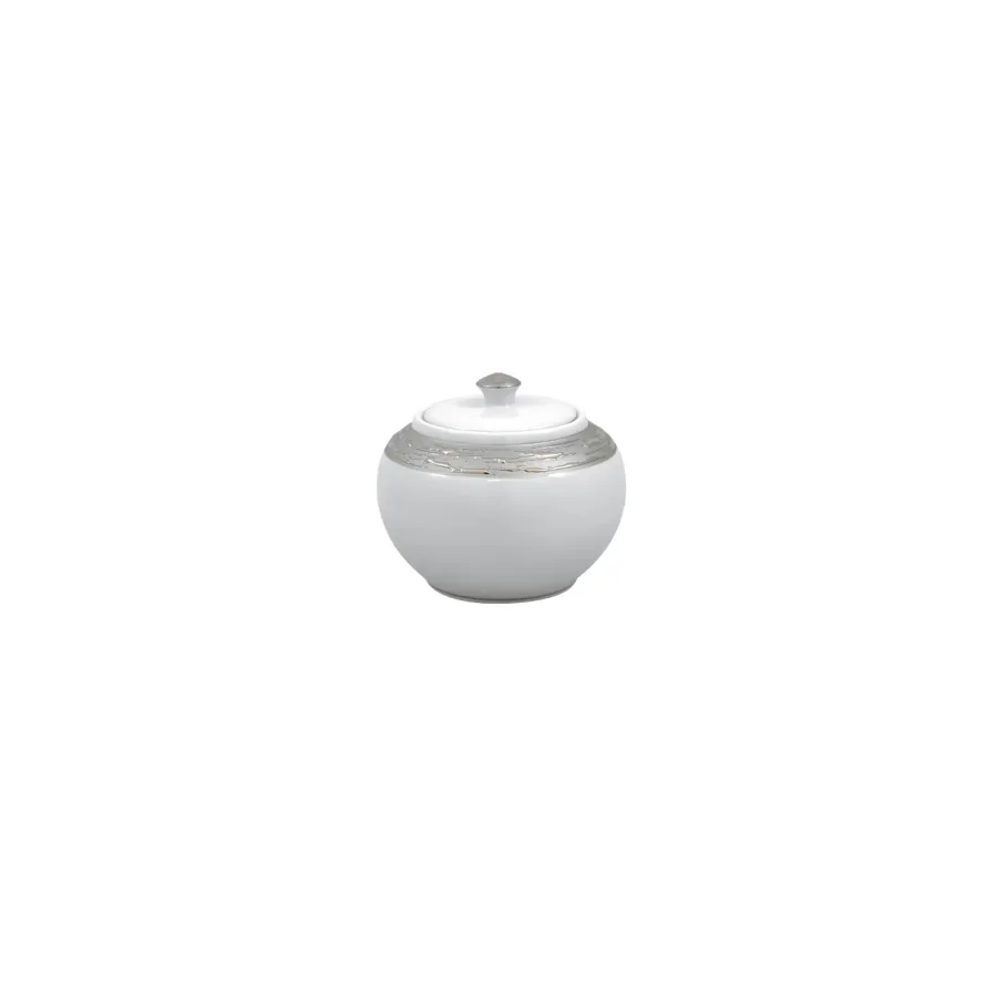 obrazek 1 Elegancka cukiernica z kolekcji Argentatus wykonana z porcelany - Porcel