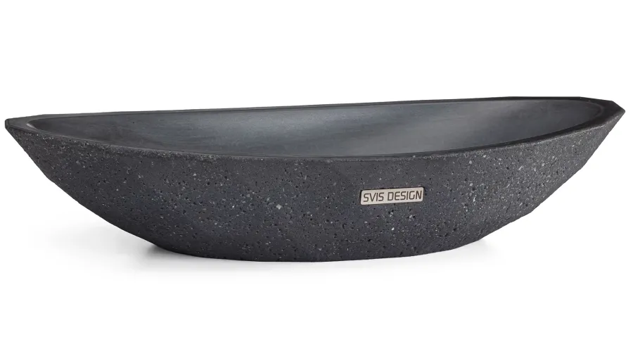 obrazek 1 Prestiżowa umywalka 60 cm DIAMOND SANDBLASTED – bardzo ciemnoszary, bez dekoru, bez lakieru