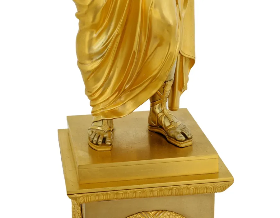 obrazek 6 Piękna statuetka Juliusza Cezara z pozłacanego mosiądzu