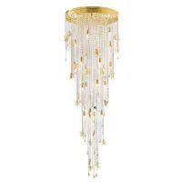 Picture Chandelier made of Asfour crystals decorated with handmade Murano glass elements - Il Paralume Marina