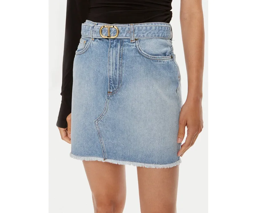obrazek 1 TWINSET Spódnica jeansowa 241TT2391 Niebieski Straight Fit