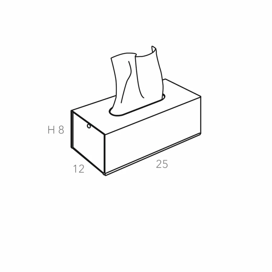 obrazek 2 Skórzane czarne prostokątne pudełko na chusteczki 25x12xH8 cm