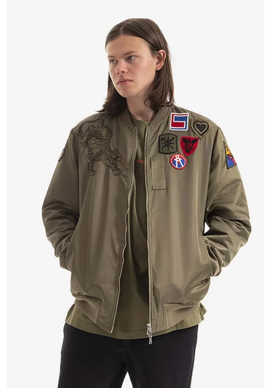 obrazek 1 Maharishi kurtka bomber dwustronna męska kolor zielony przejściowa 8046.OLIVE-OLIVE