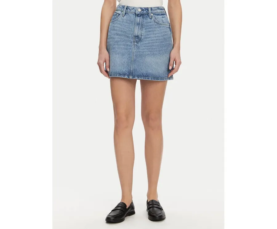 obrazek 1 Tommy Hilfiger Spódnica jeansowa WW0WW44392 Niebieski Regular Fit